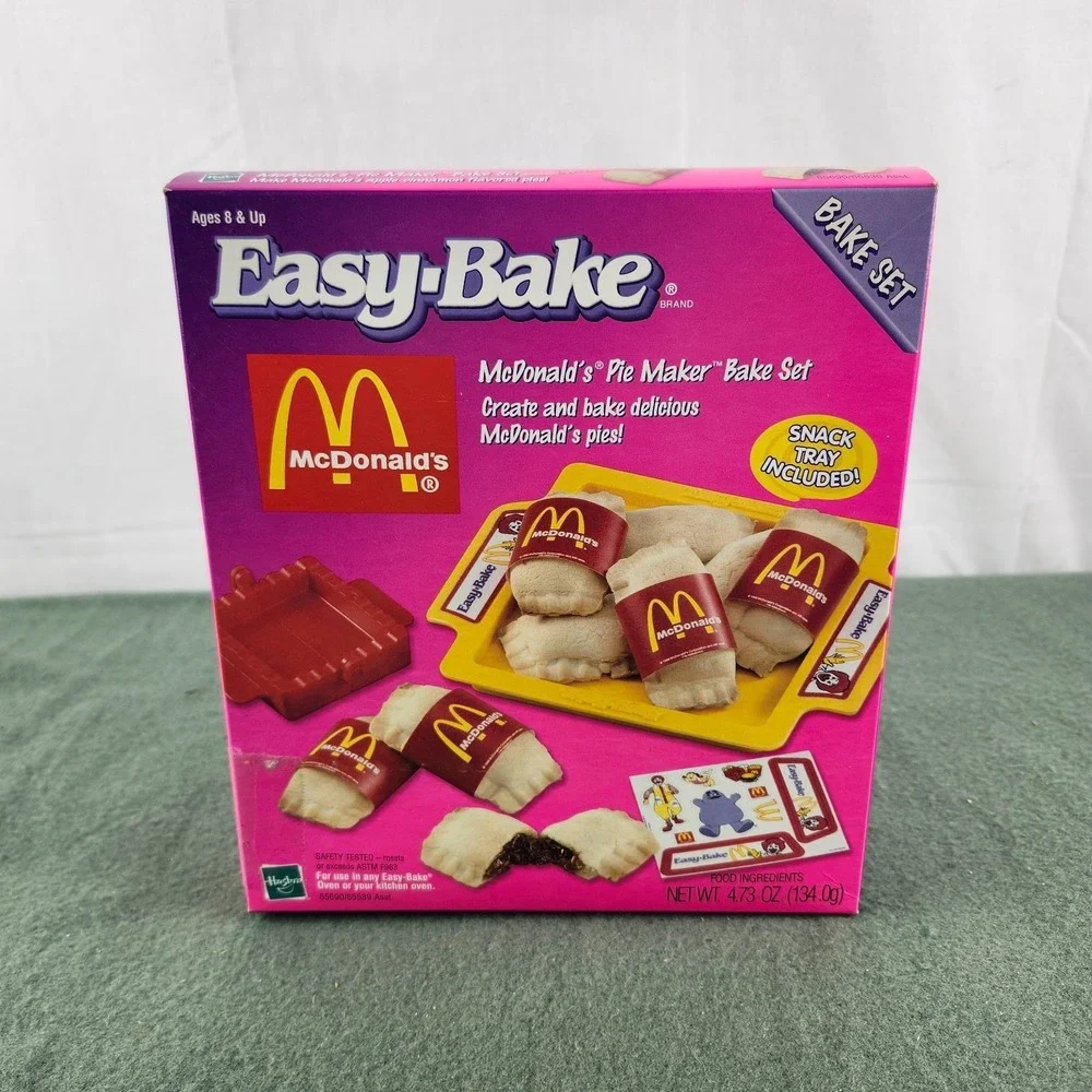 Vintage Easy Bake Set McDonald's Pie Maker‎ Hasbro Inc Made In USA NEW